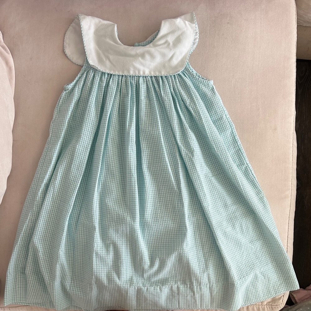 Green Gingham Sleeveless Dress